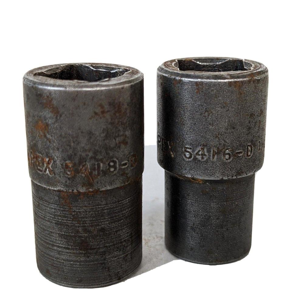 Apex 1/2" Drive 12-Point Sockets 1/2 & 9/16 (5418-d 5416-d) Vintage